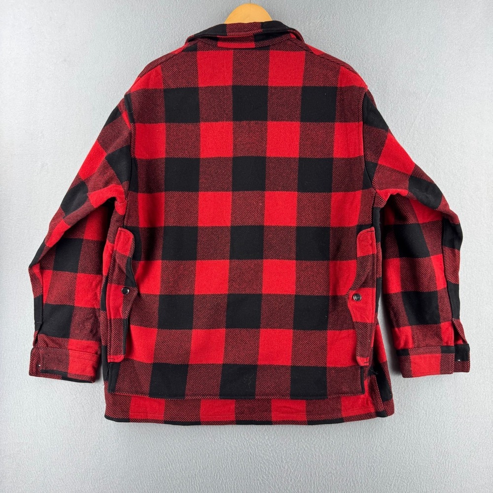Vintage Pendleton Jacket Mens Large Red Plaid Mackinaw Cruiser 70s - Picture 10 of 15